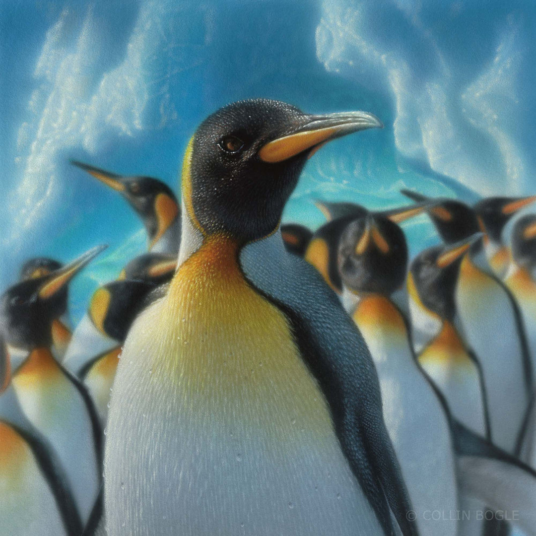 Penguin Paradise Painting Art Print by Collin Bogle